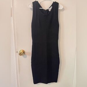 Modern Citizen Black Midi Dress Bodycon LBD Slimming Sheath Size Small